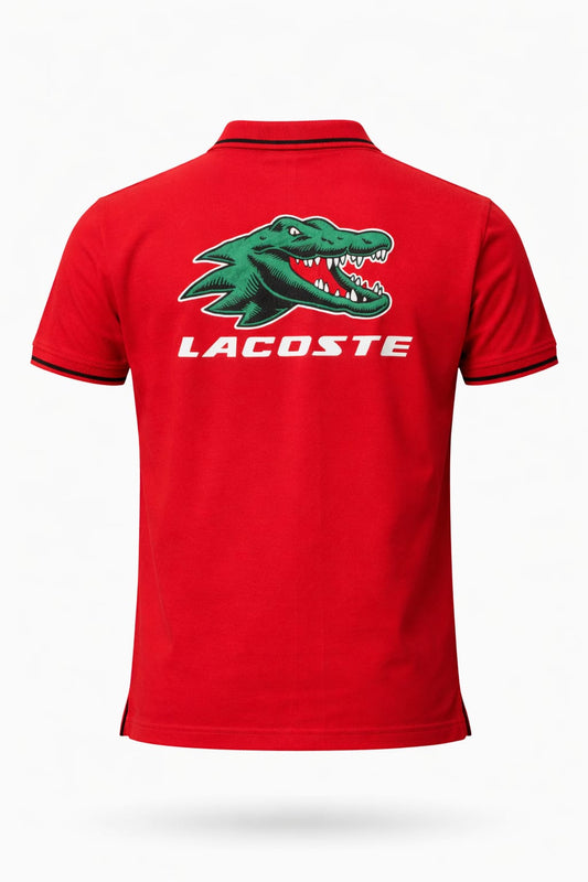 LACOSTE Radiant Crimson Classic Fit Short Sleeve Piqué Polo