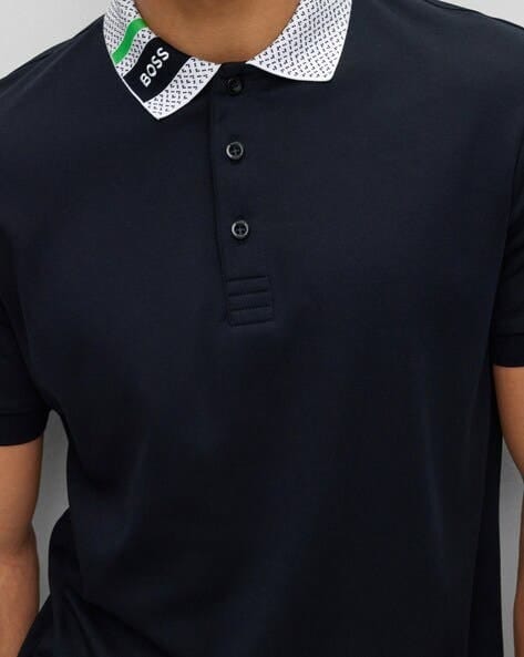 BOSS Celestial Onyx Luxe Fit Short Sleeve Polo Shirt