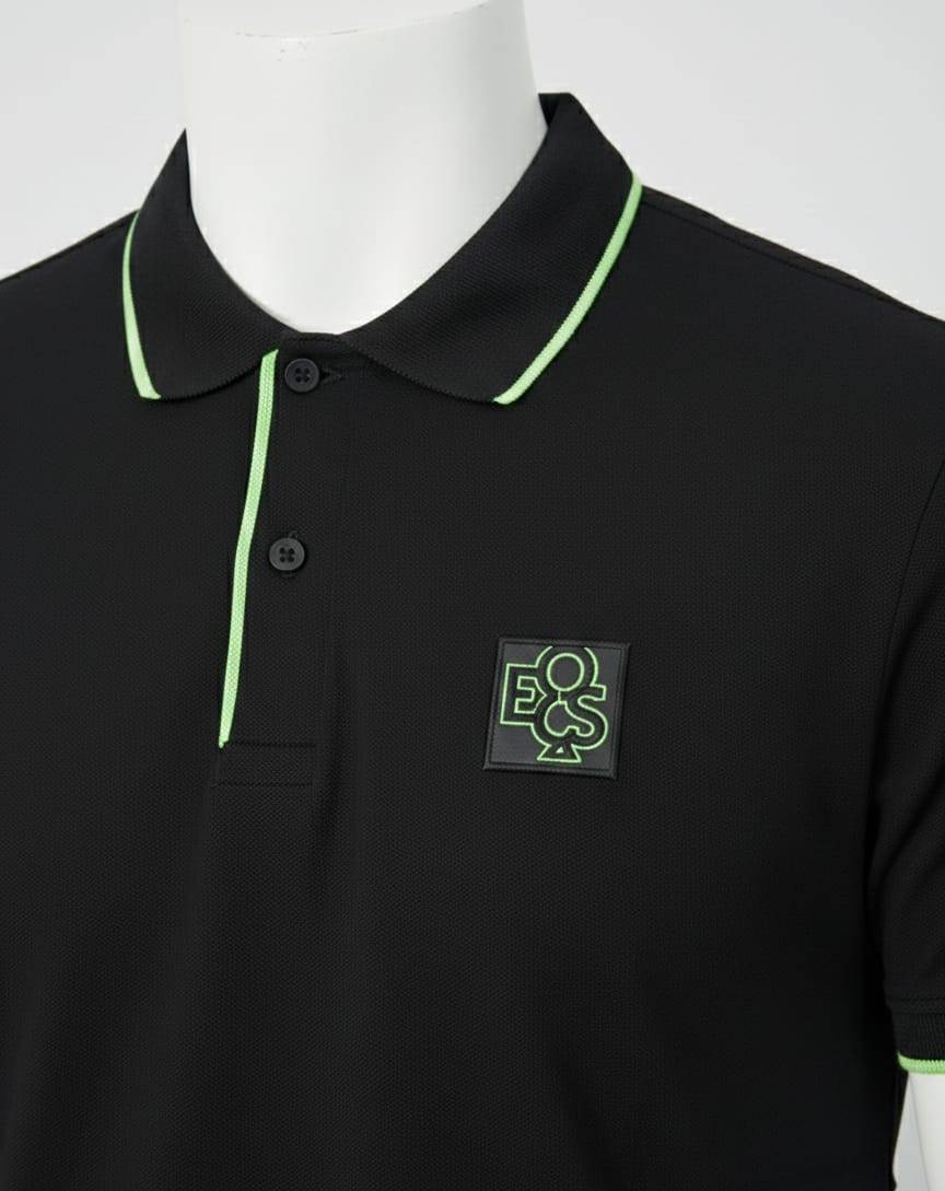 BOSS Enigmatic Onyx Tailored Fit Short Sleeve Piqué Polo Shirt