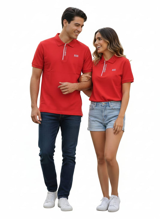 BOSS Radiant Vermilion Unisex Tailored Fit Piqué Polo Shirt
