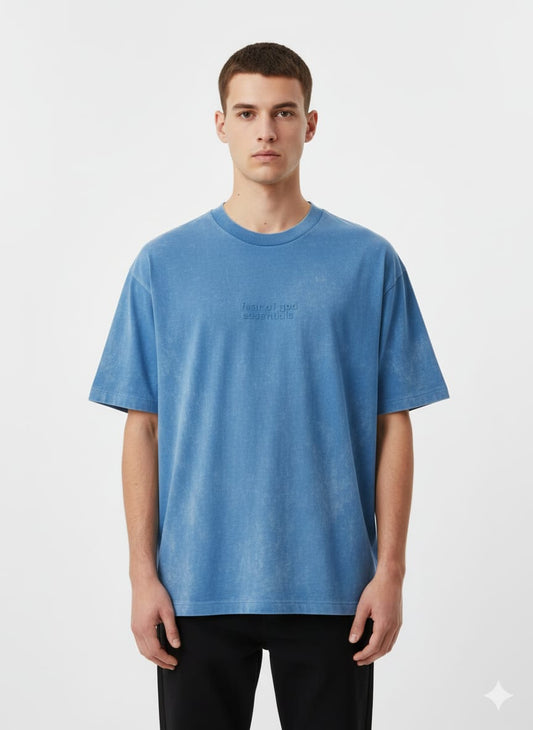 ESSENTIALS Ocean Mist Relaxed Fit Drop Shoulder T-Shirt
