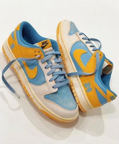 NIKE Celestial Aqua & Radiant Amber Dunk Low Retro Sneakers