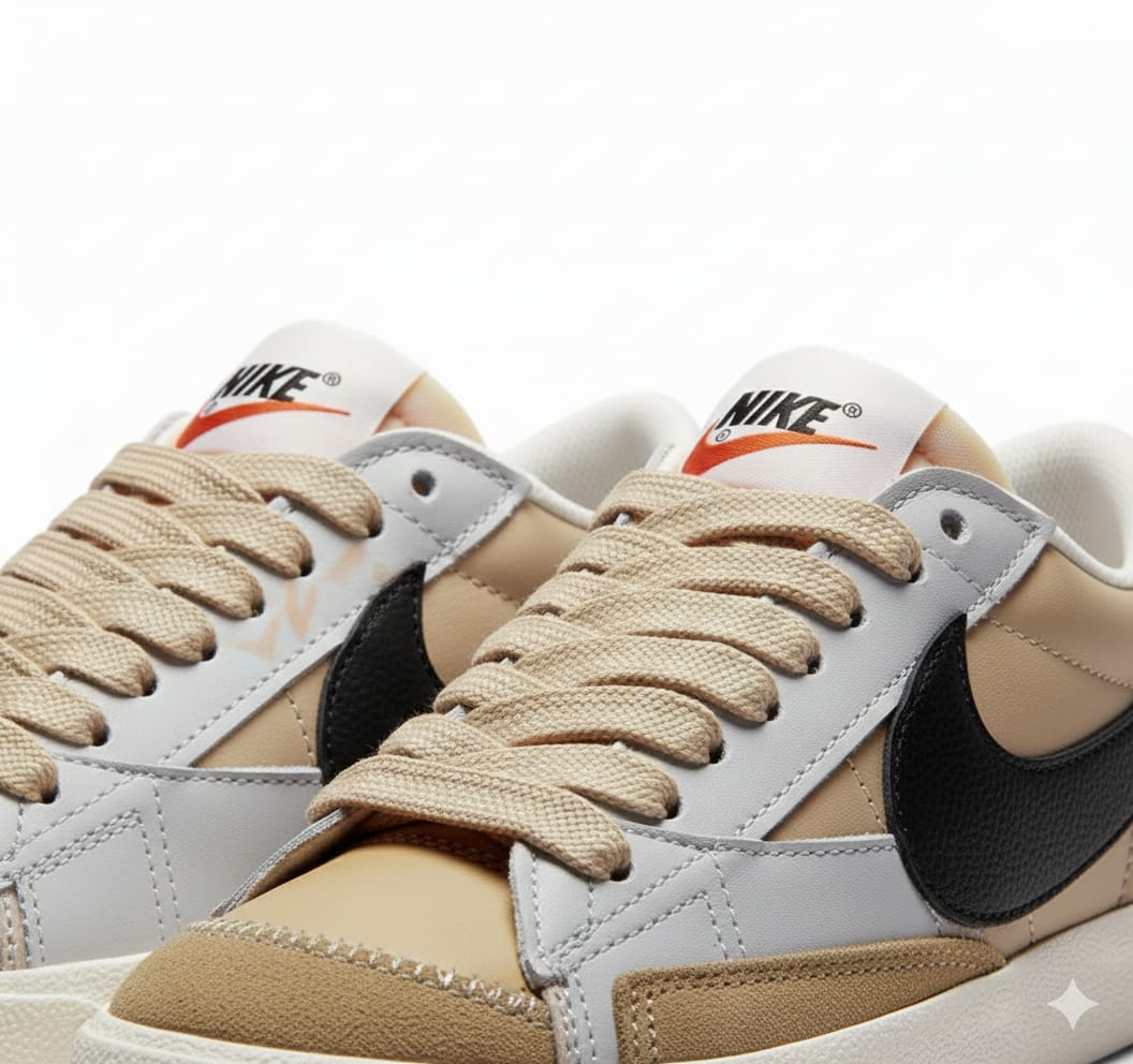 NIKE Amber Sand Vintage Low-Top Sneakers