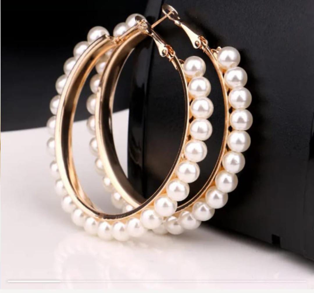 Elegant Essentials Pearl Hoop Earrings