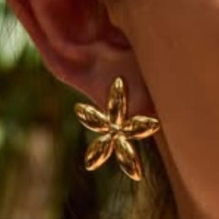 BD Adornments Floral Gold Earrings