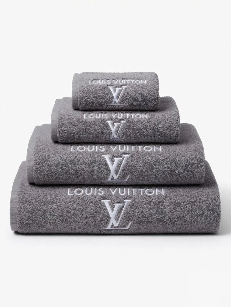LOUIS VUITTON Monogrammed Luxury Bath Towel Set