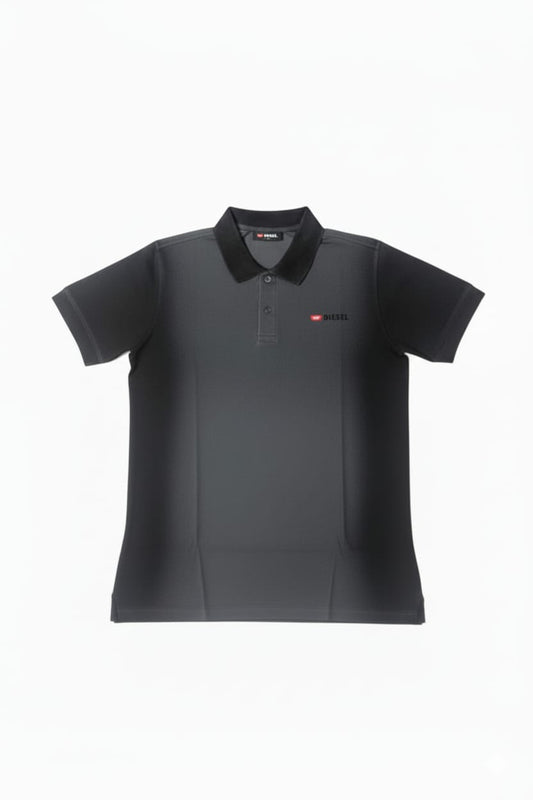 DIESEL Obsidian Wave Athletic Fit Short Sleeve Piqué Polo Shirt