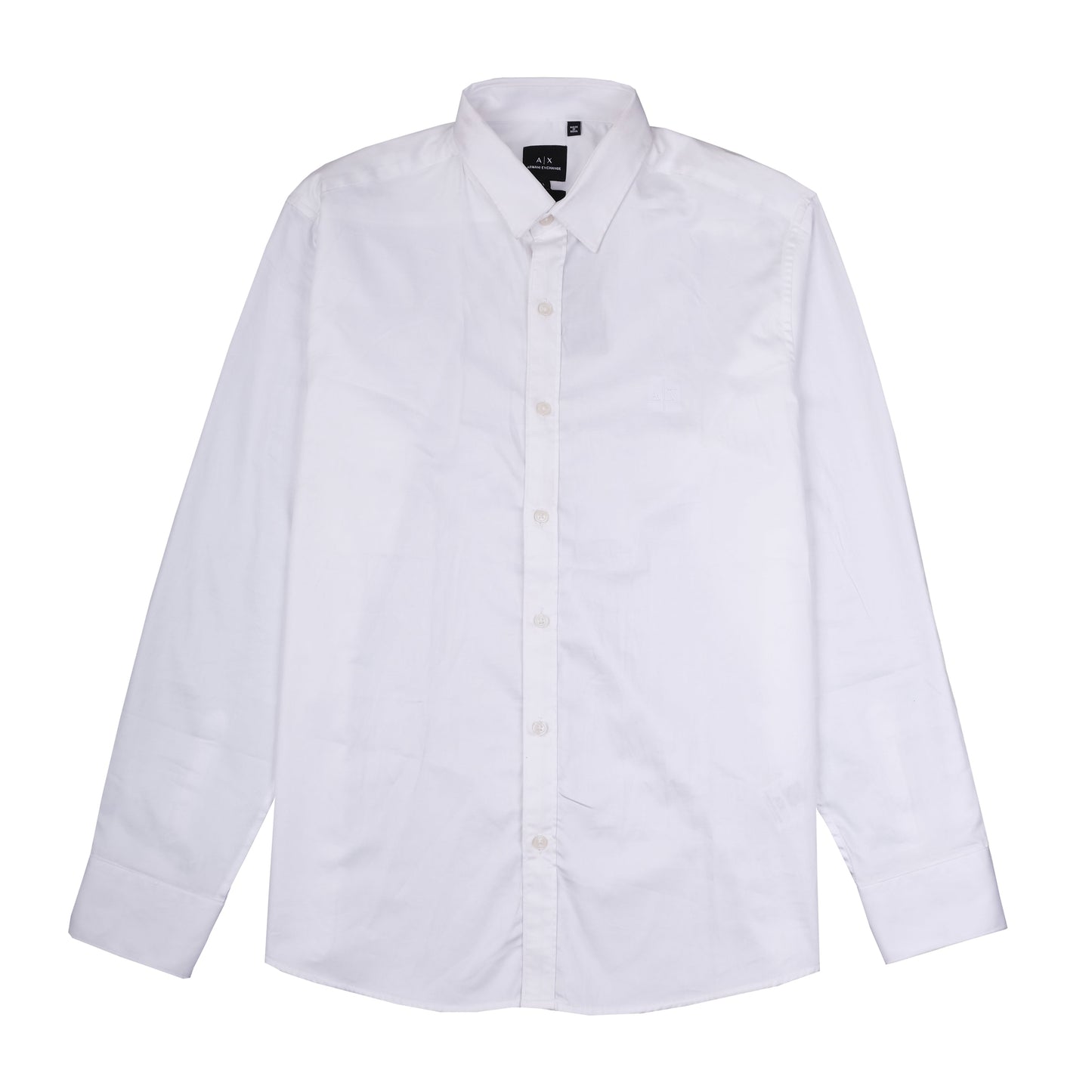 ARMANI EXCHANGE Crystal White Classic Fit Long Sleeve Shirt