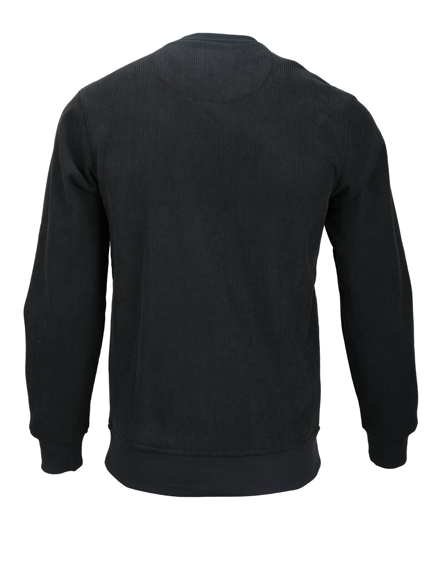 ARMANI EXCHANGE Black Gold AX Logo Ribbed Crewneck Sweatshirt