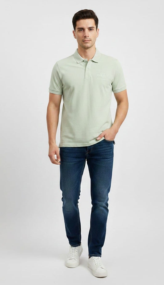 GANT Serene Mint Classic Fit Short Sleeve Piqué Polo