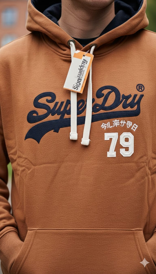 Superdry Classic Logo Hoodie in Rust