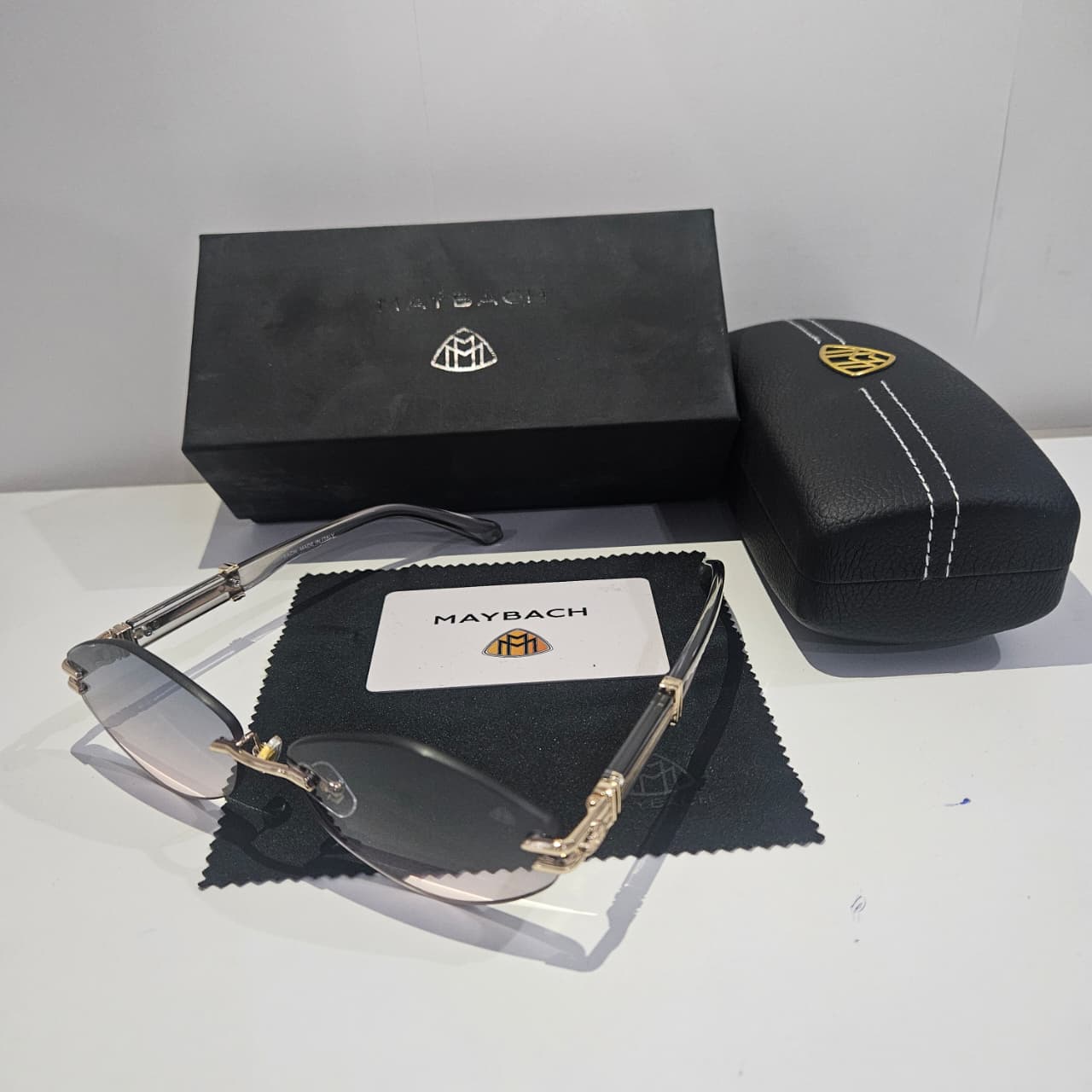 MAYBACH Luxury Sunglasses with Case and Cleaning Cloth
