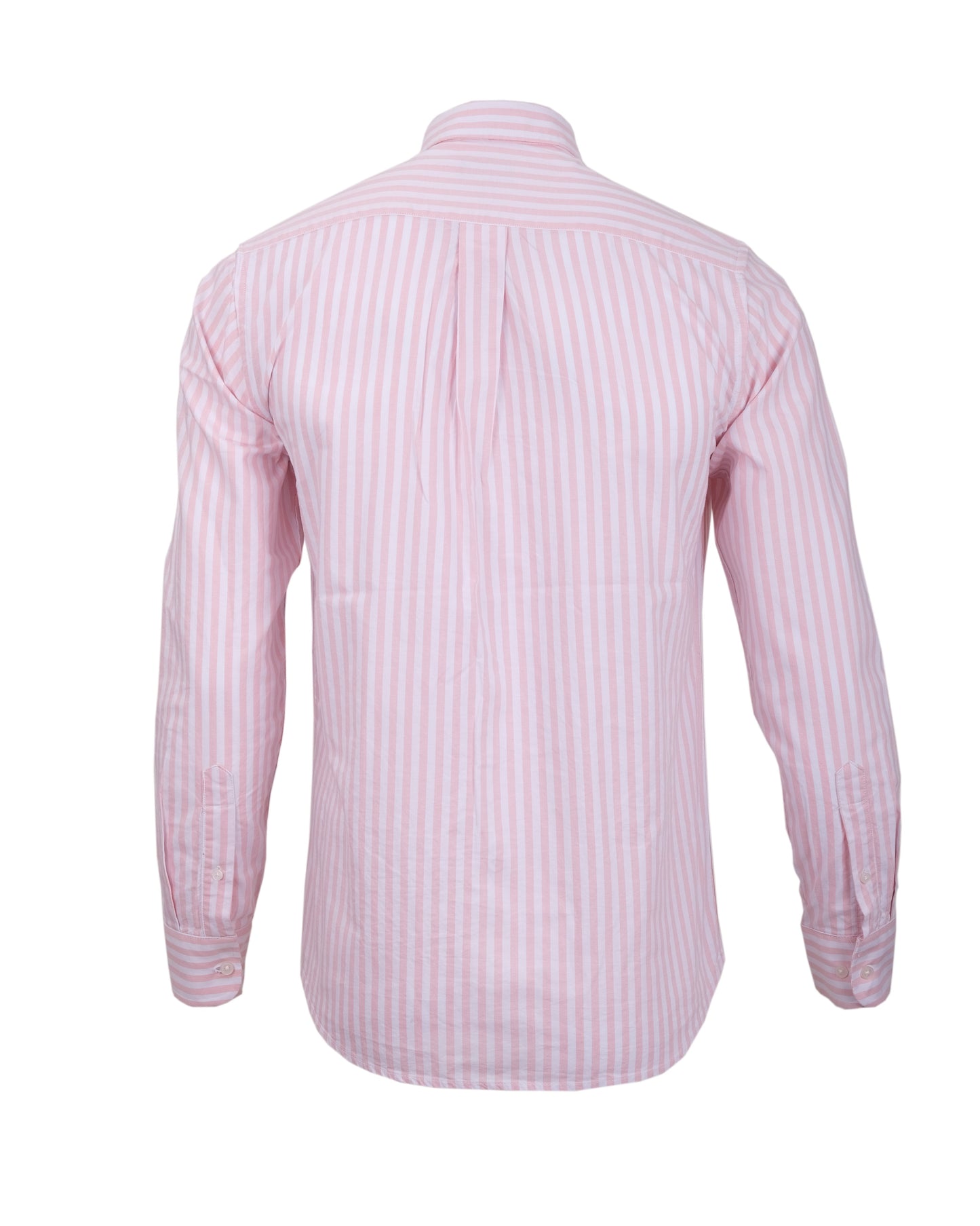 GANT Pink White Bengal Stripe Long Sleeve Cotton Shirt