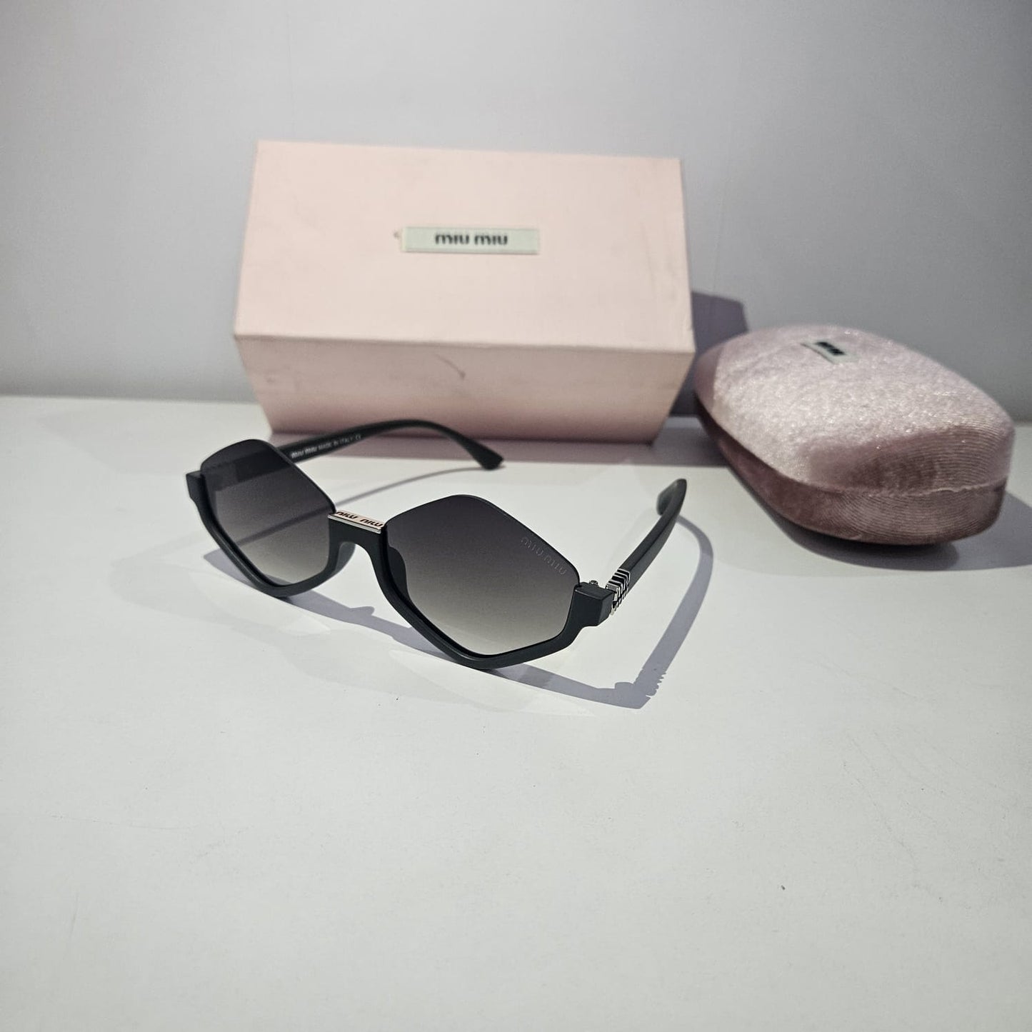 Miu Miu Oversized Hexagonal Gradient Sunglasses