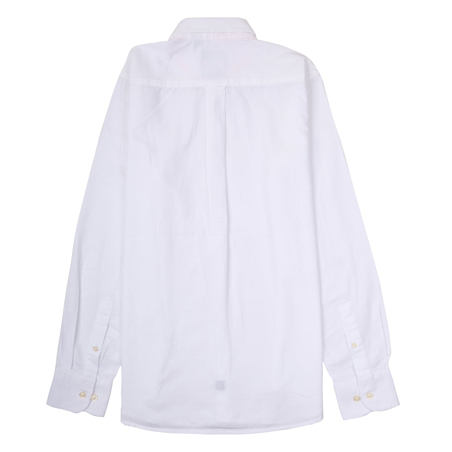 SUPERDRY White Essential Oxford Cotton Long Sleeve Button-Down Shirt