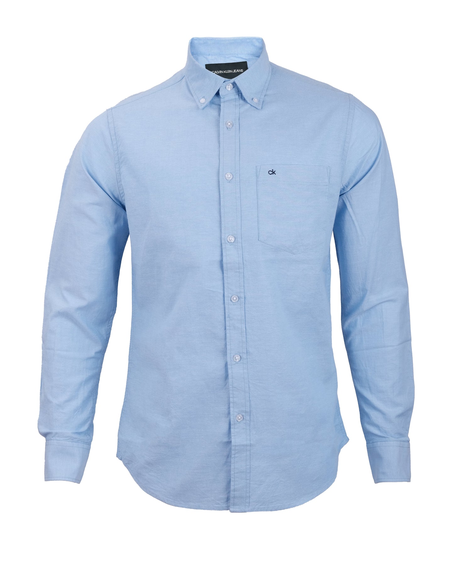 CALVIN KLEIN Tranquil Azure Classic Fit Long Sleeve Button-Down Shirt
