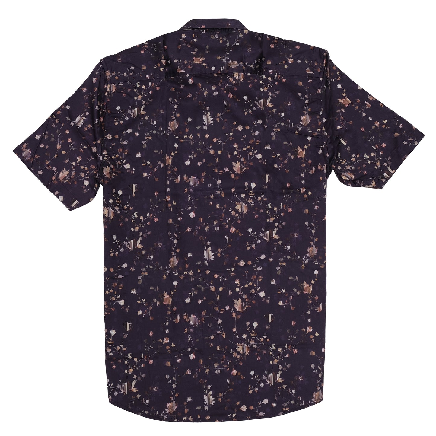 ZARA Midnight Blossom Slim Fit Short Sleeve Casual Shirt