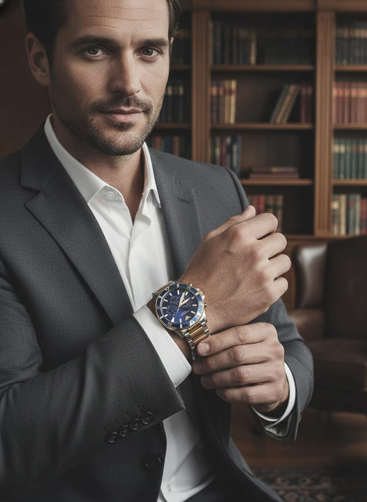 Emporio Armani Ethereal Azure Prestige Chronograph Ocean Dial Watch (IMPORTED)