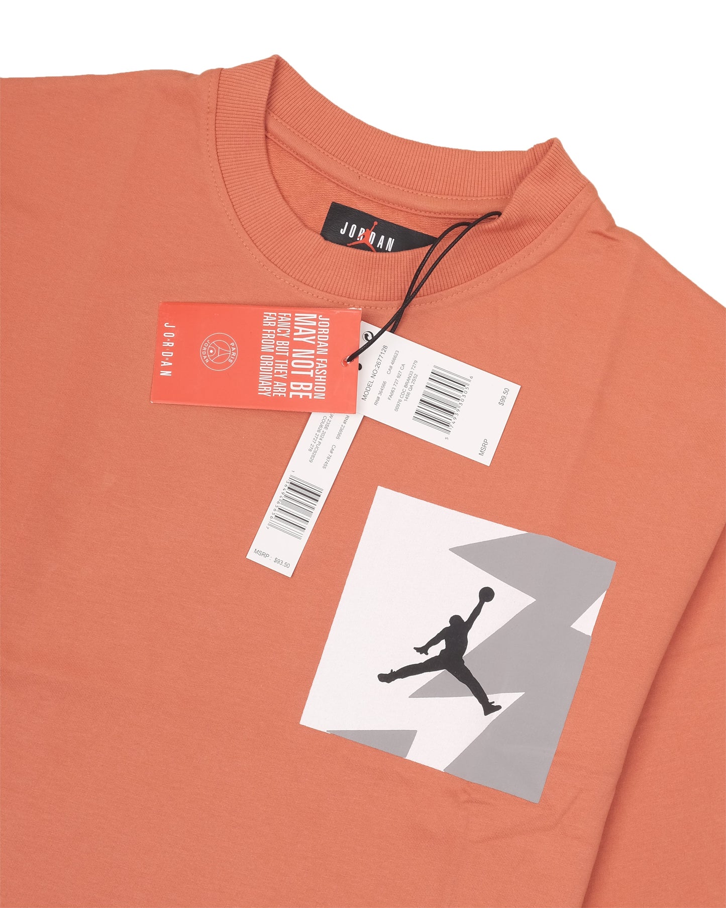 JORDAN Rust Orange Jumpman Graphic Pocket Short Sleeve T-Shirt