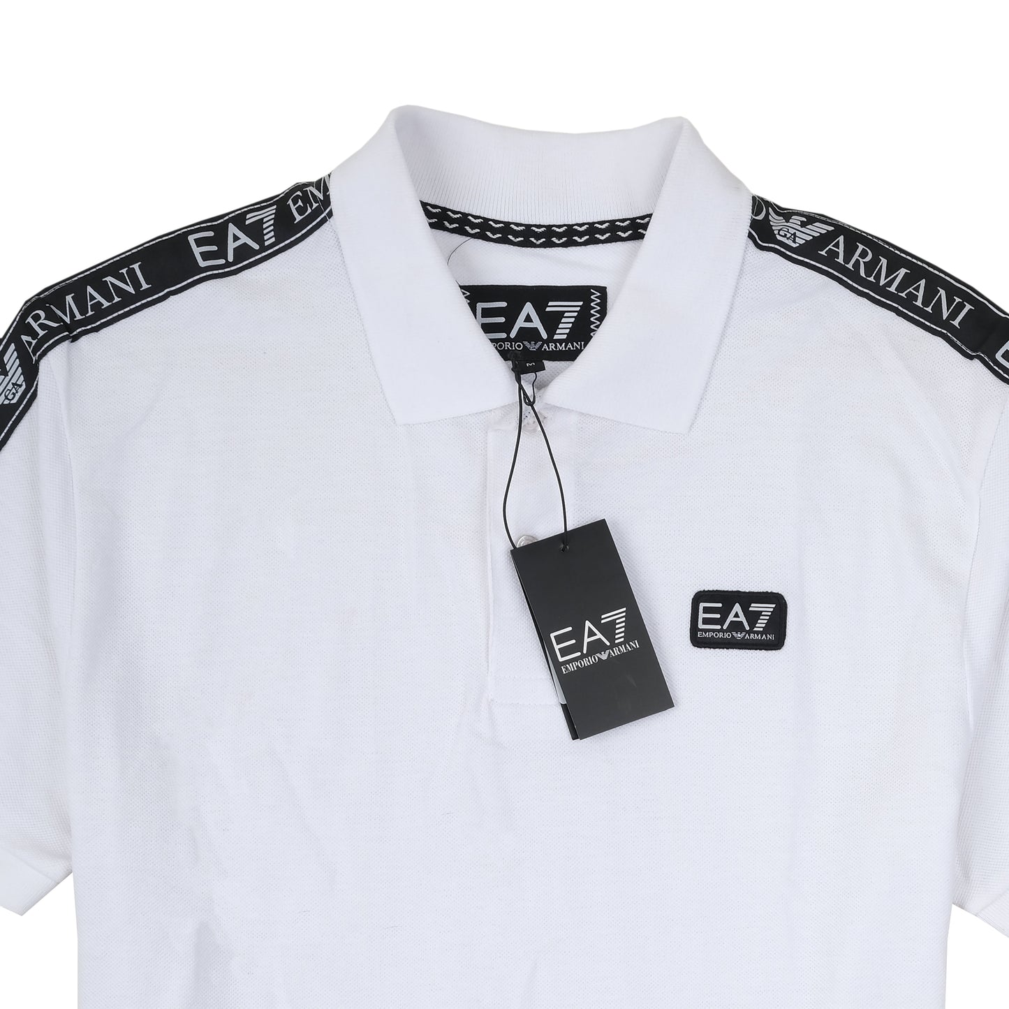 ARMANI Crystal White Slim Fit Piqu�� Polo Shirt