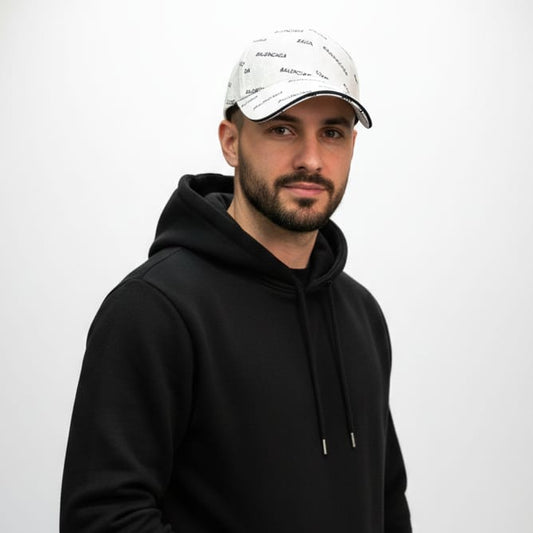 BALENCIAGA Ethereal Pearl Signature Logo Cap