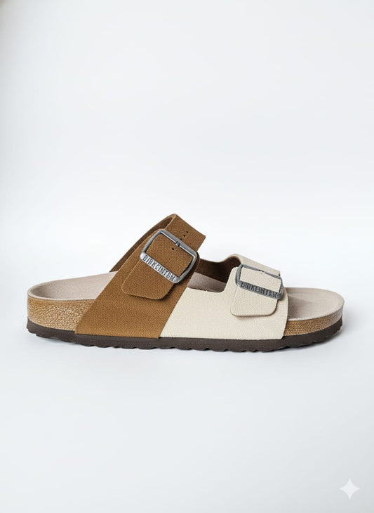 Birkenstock Toasted Almond Luxe Fit Slide Sandals