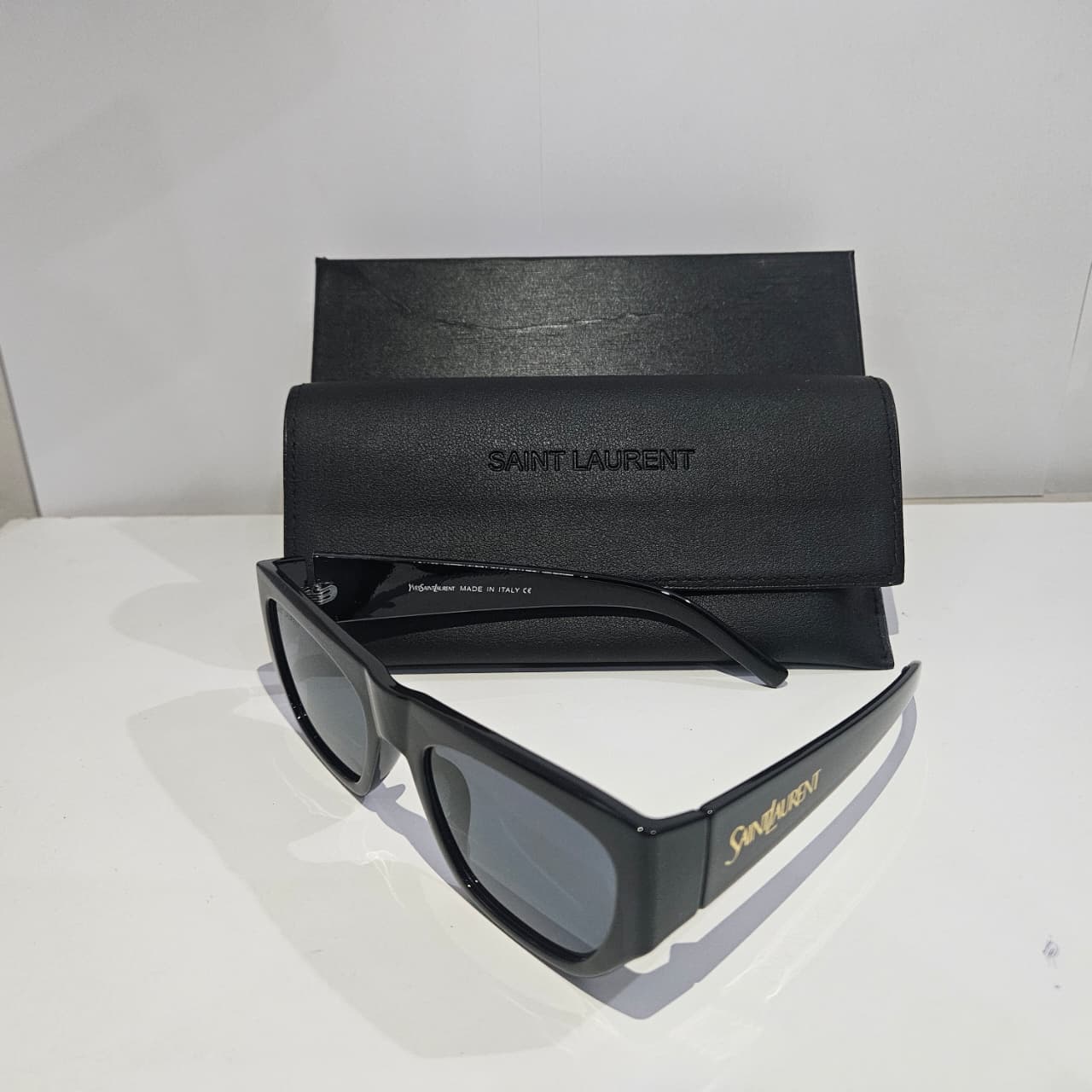 SAINT LAURENT Classic Black Sunglasses with Case