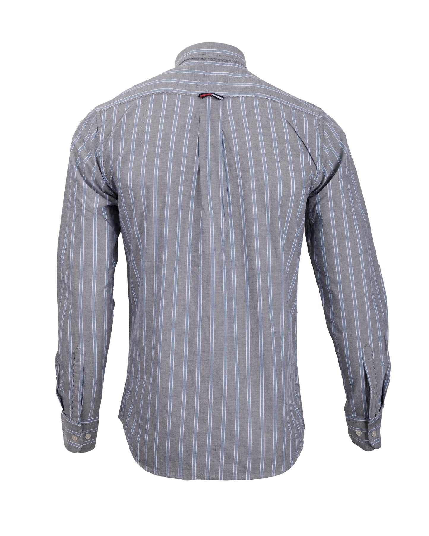 TOMMY HILFIGER Grey Blue Pinstripe Oxford Button-Down Shirt