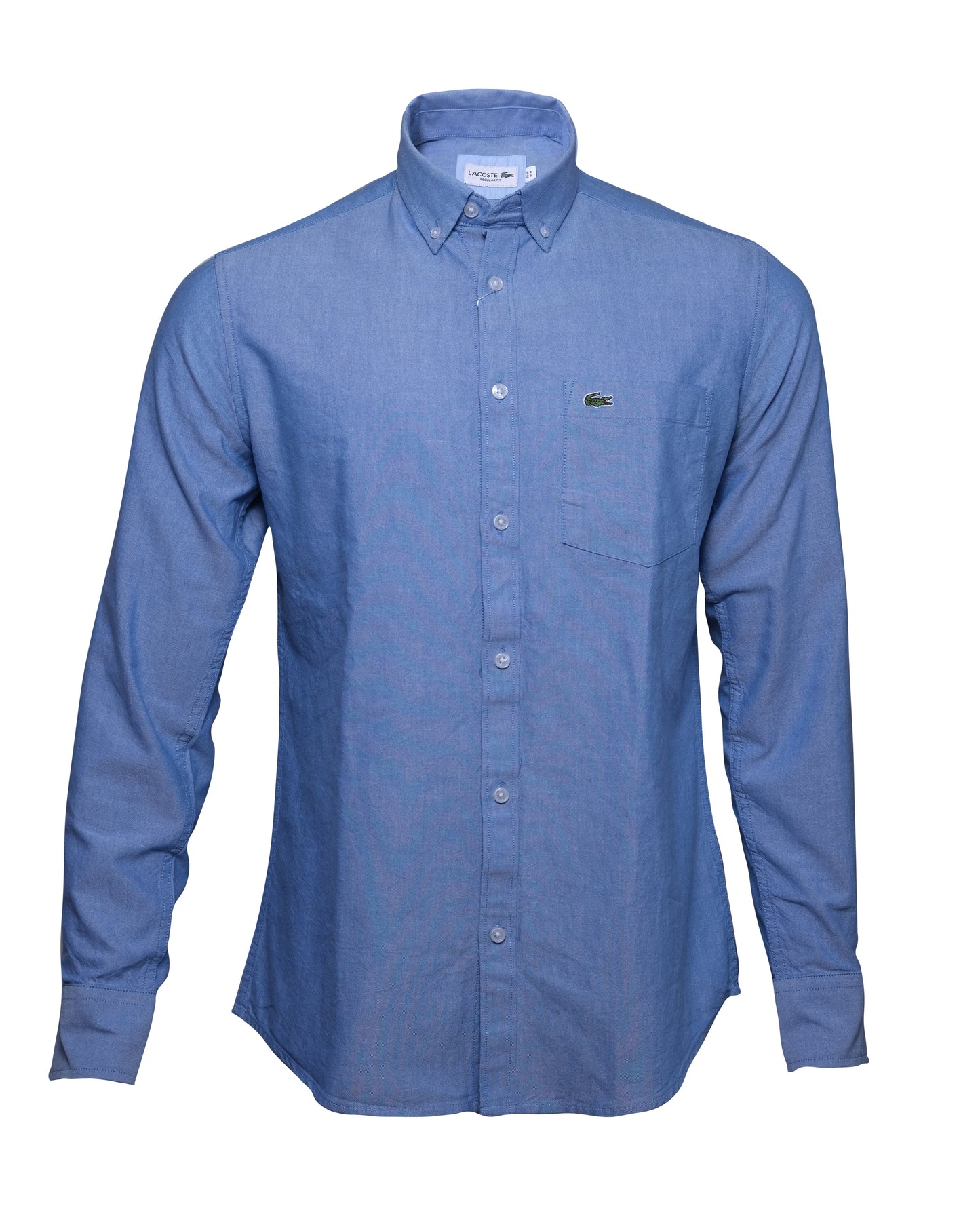 LACOSTE Serene Blue Classic Fit Button-Down Long Sleeve Shirt