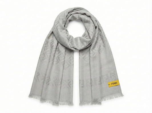 FENDI Monogrammed Cashmere Blend Scarf
