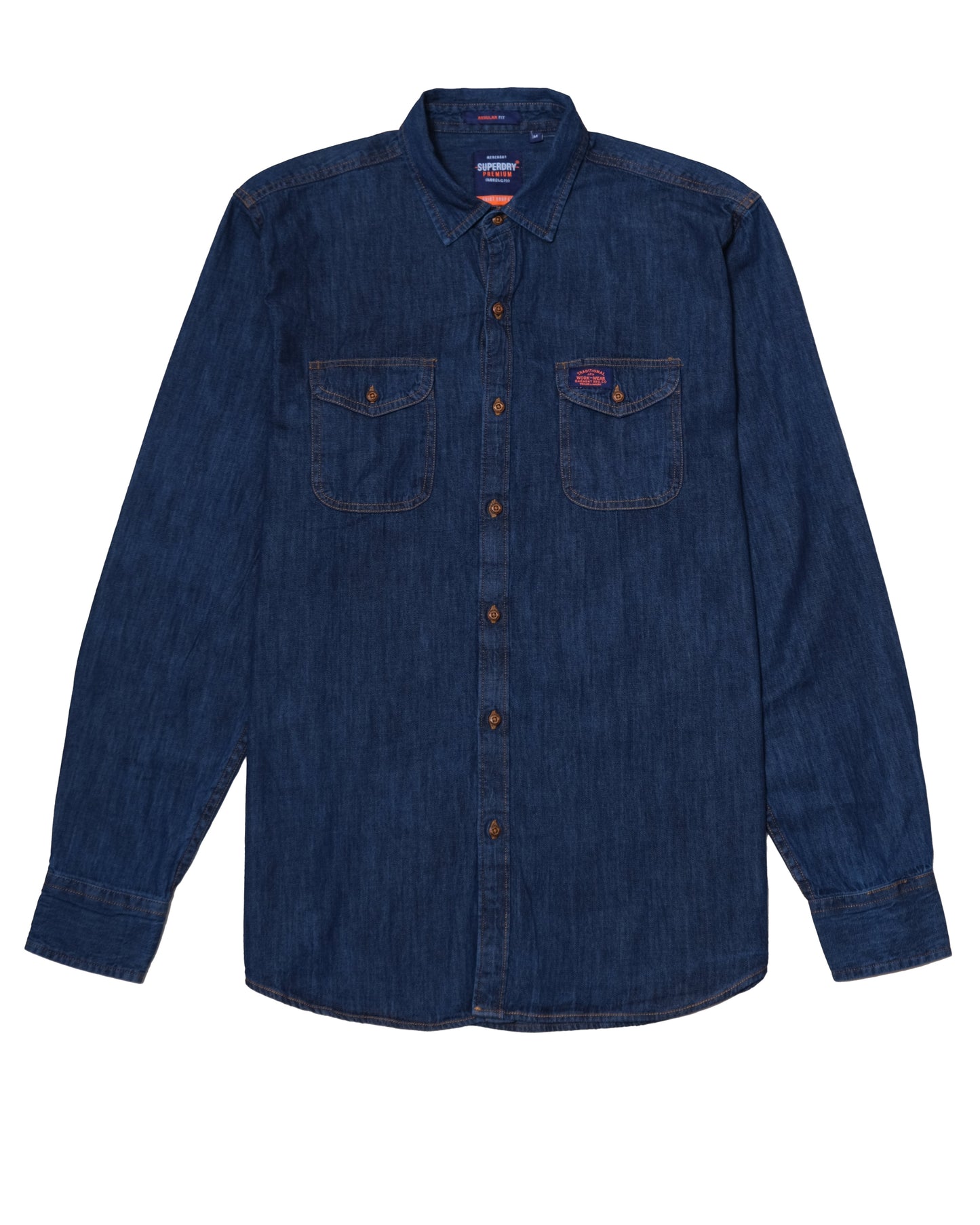 SUPERDRY Indigo Blue Vintage Western Denim Long Sleeve Shirt
