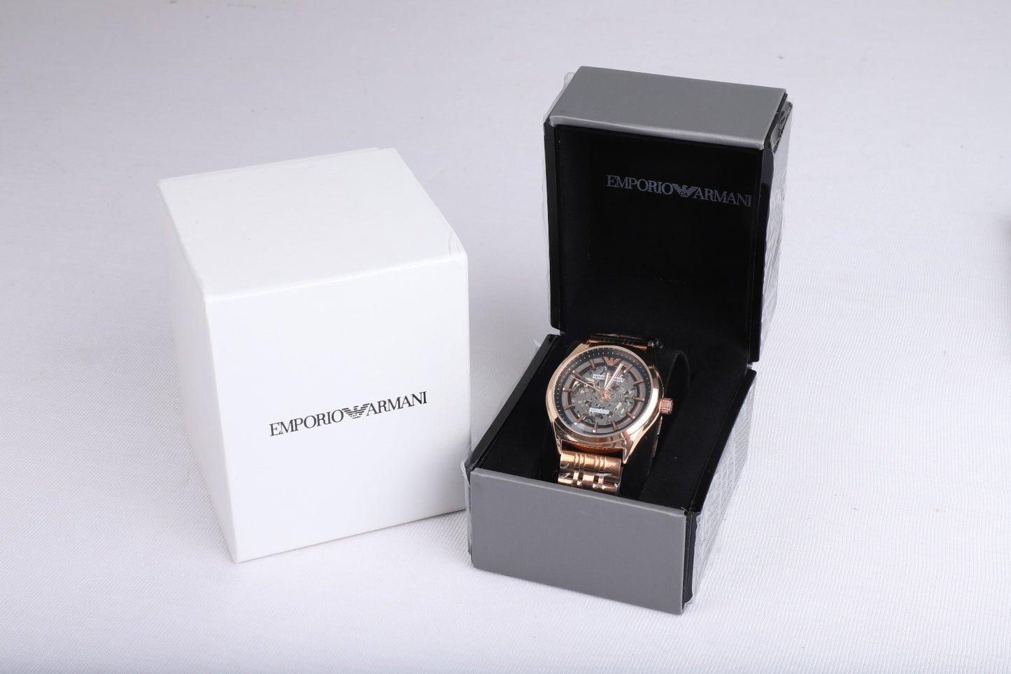 EMPORIO ARMANI Radiant Onyx Luxe Chronograph Watch