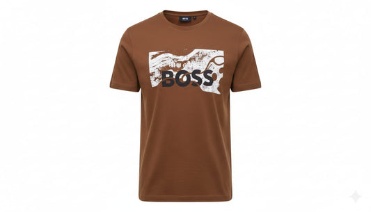 BOSS Ember Clay Bold Print Short Sleeve T-Shirt