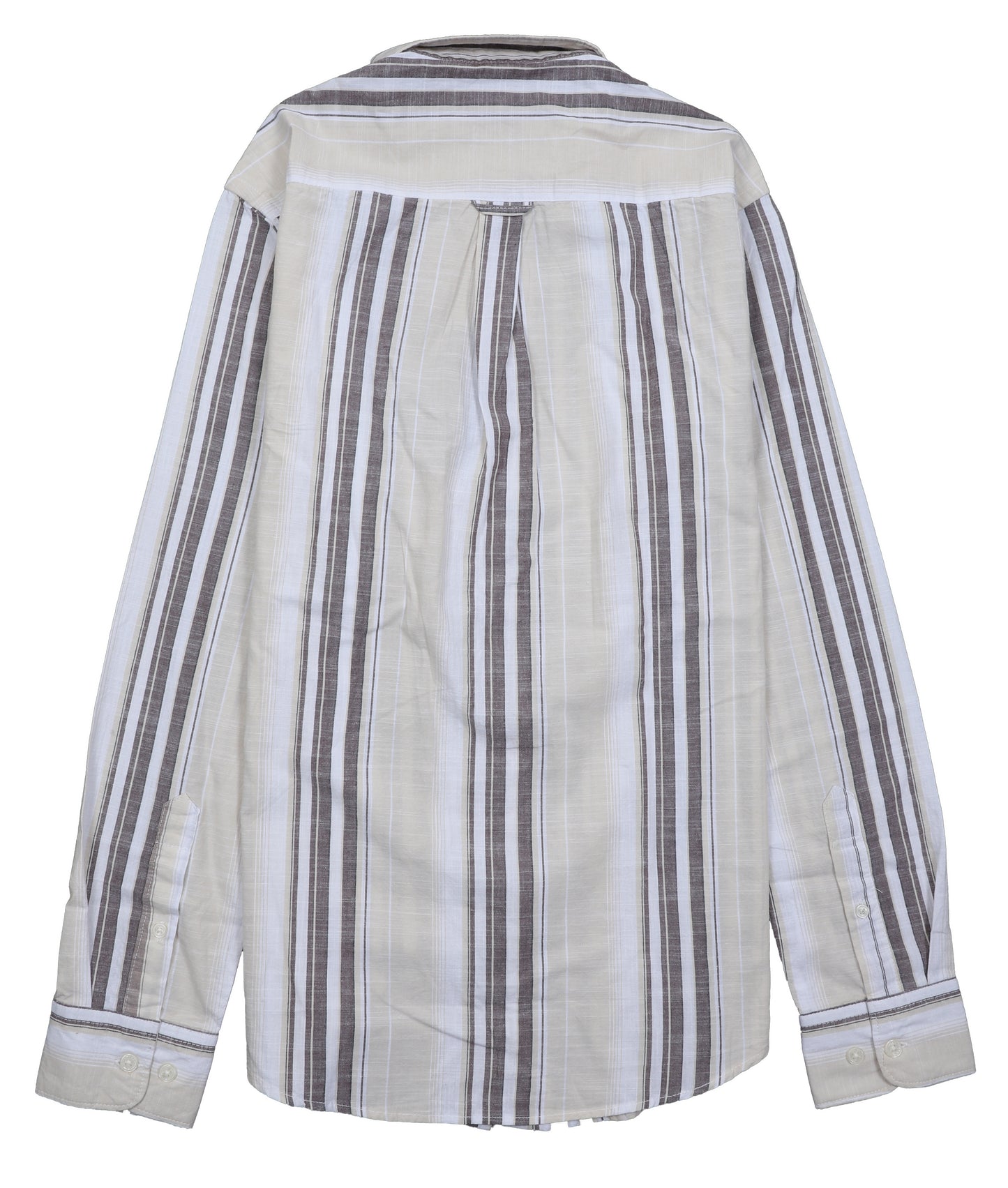 TOMMY HILFIGER Sandstone Silk-Smooth Tailored Fit Long Sleeve Striped Shirt