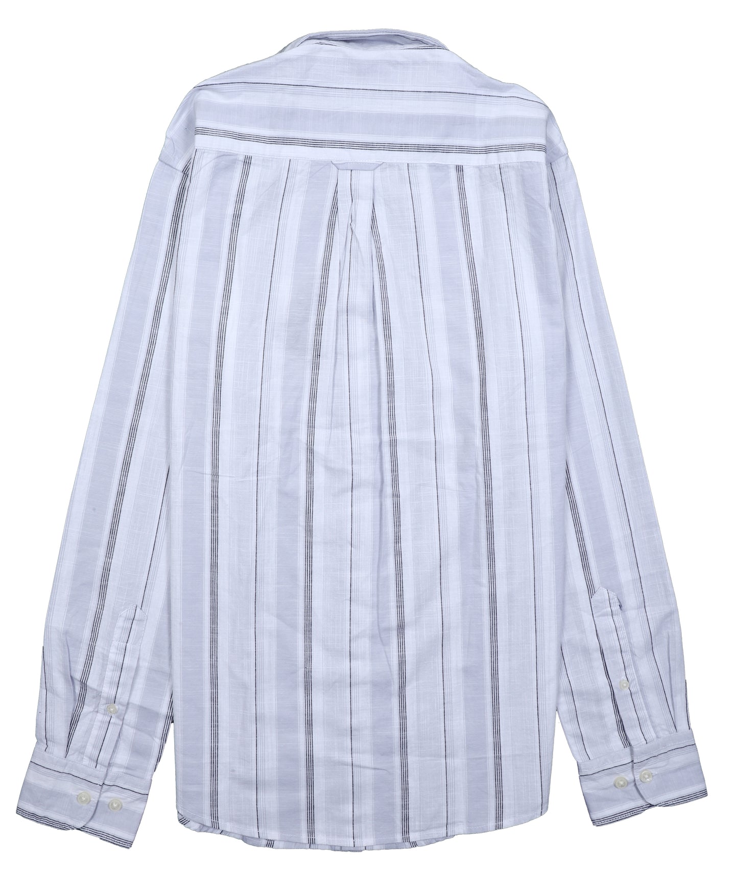 TOMMY HILFIGER Ethereal Silver Tailored Fit Striped Button-Up Shirt