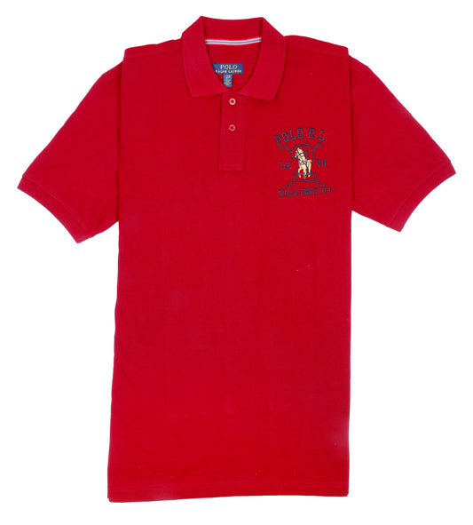 POLO RALPH LAUREN Ember Glow Tailored Fit Short Sleeve Piqué Polo Shirt