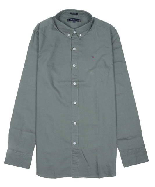 TOMMY HILFIGER Twilight Sage Classic Fit Long Sleeve Button-Down Shirt