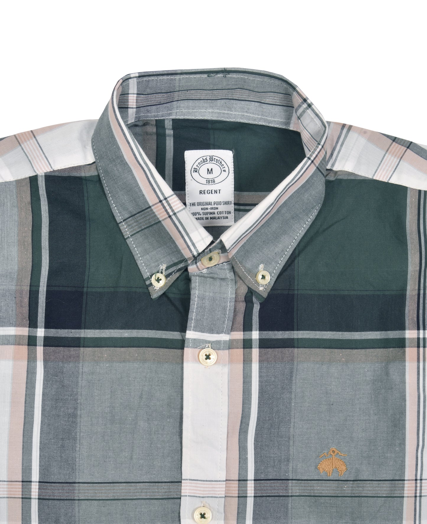 Brooks Brothers Verdant Mist Tailored Fit Long Sleeve Button-Up Shirt