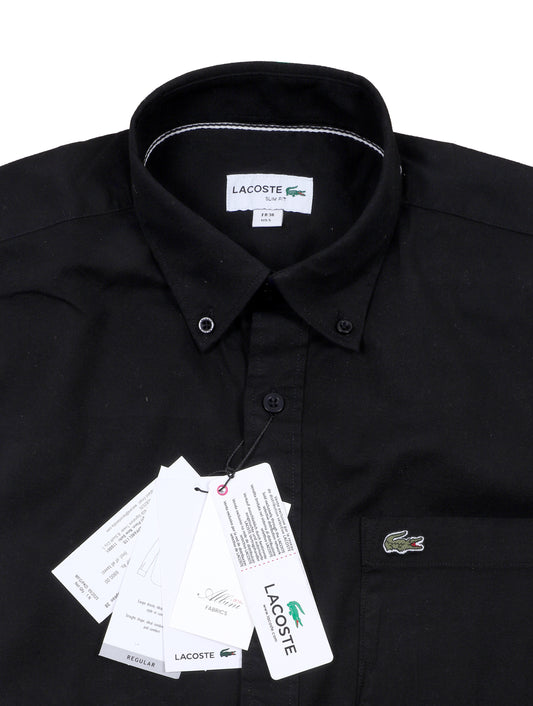 LACOSTE Midnight Onyx Tailored Fit Long Sleeve Button-Up Shirt