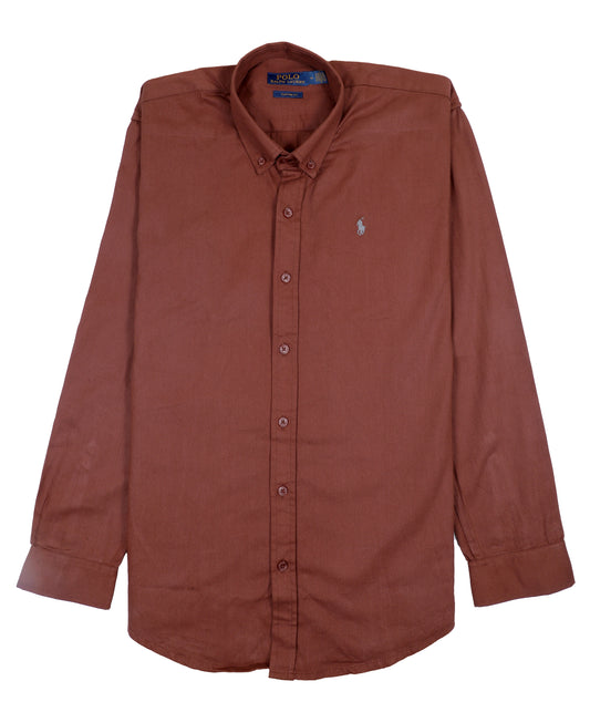 POLO RALPH LAUREN Ember Clay Custom Fit Long Sleeve Button-Down Shirt