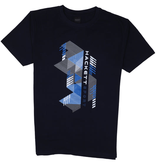HACKETT Oceanic Sapphire Regular Fit Short Sleeve Graphic T-Shirt