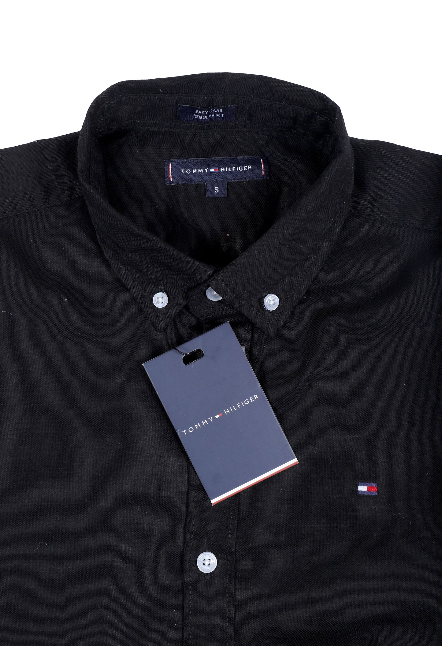 TOMMY HILFIGER Enigmatic Onyx Tailored Fit Long Sleeve Button-Down Shirt
