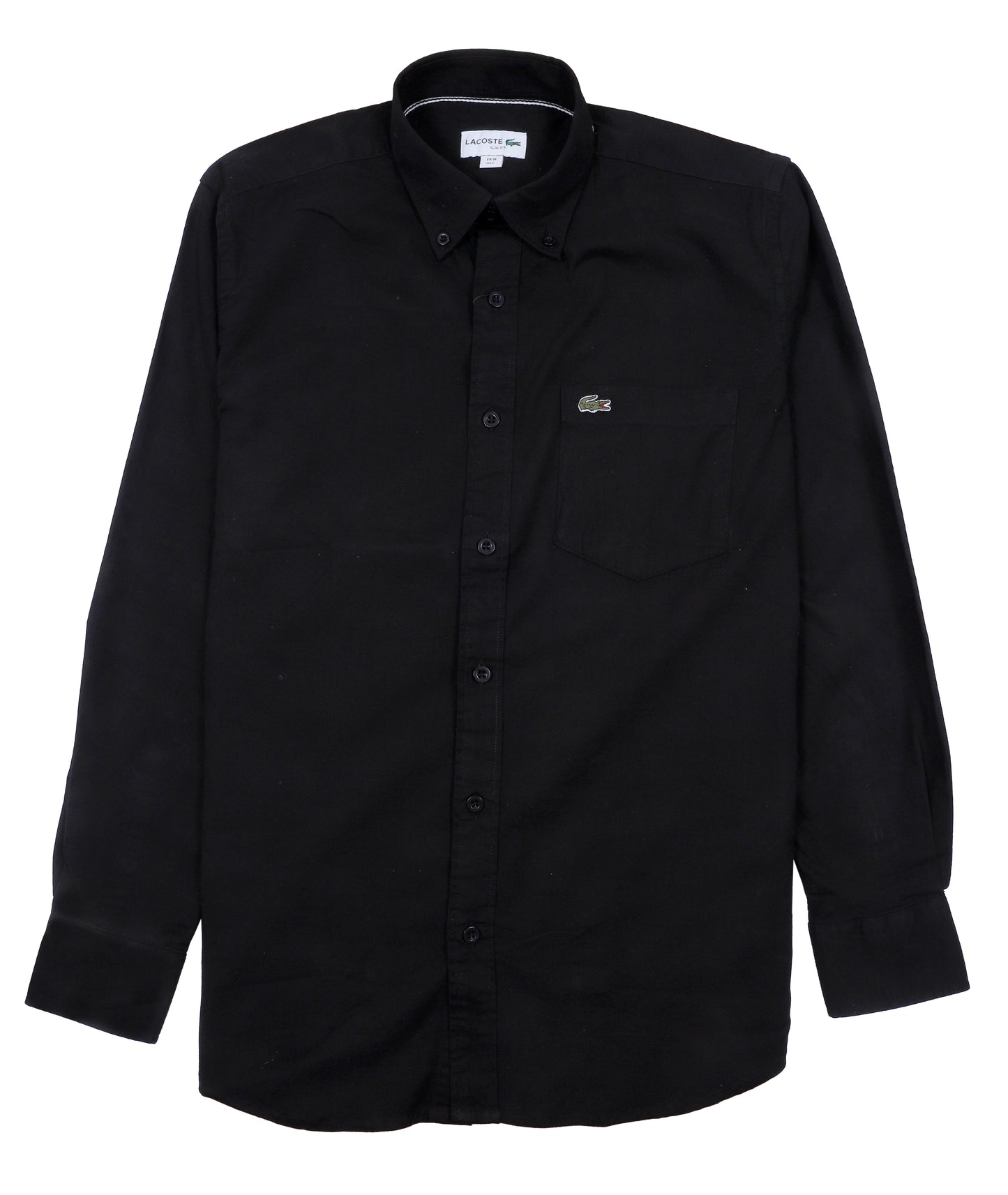 LACOSTE Midnight Onyx Tailored Fit Long Sleeve Button-Up Shirt