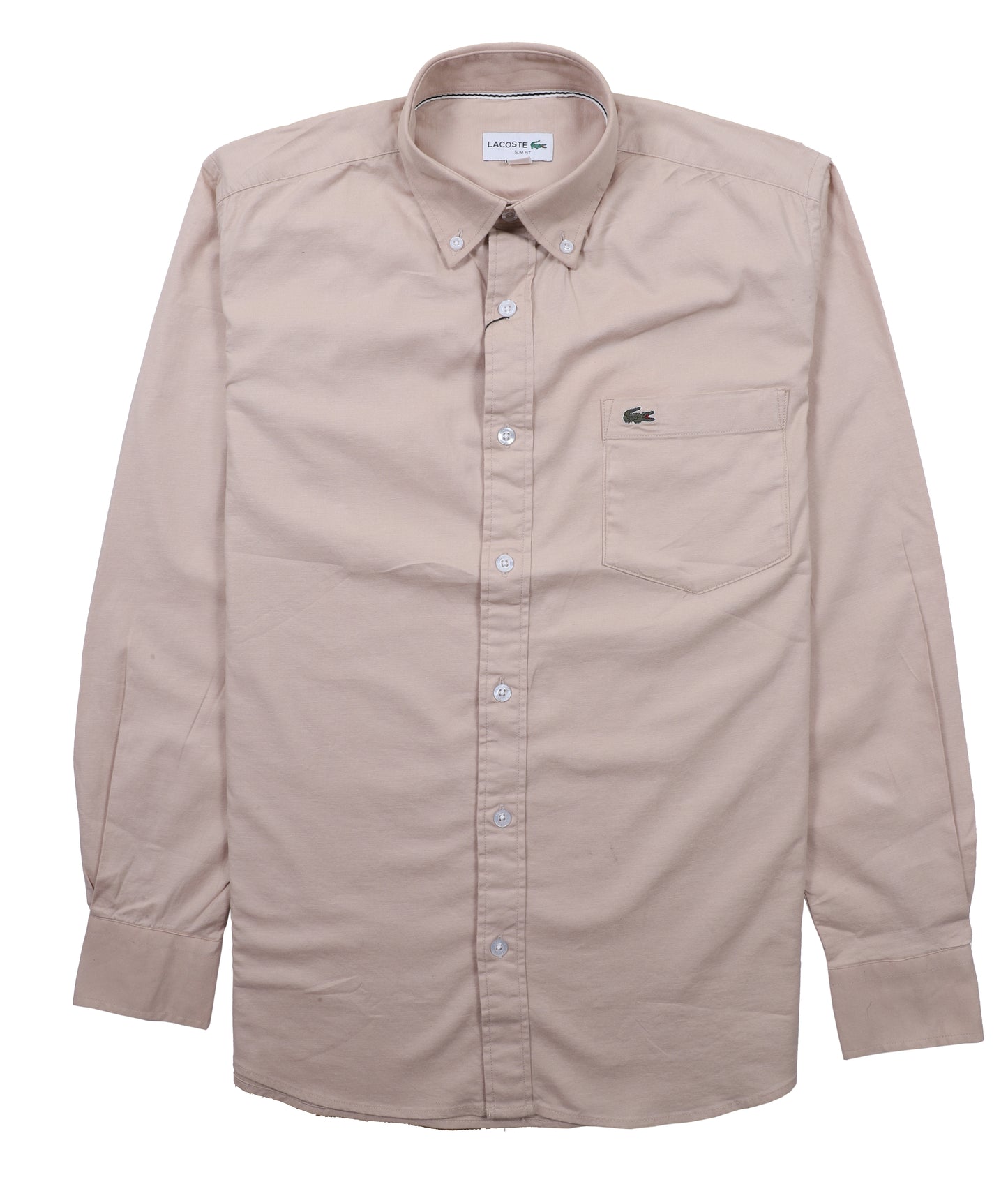 LACOSTE Whispering Almond Classic Fit Long Sleeve Button-Down Shirt
