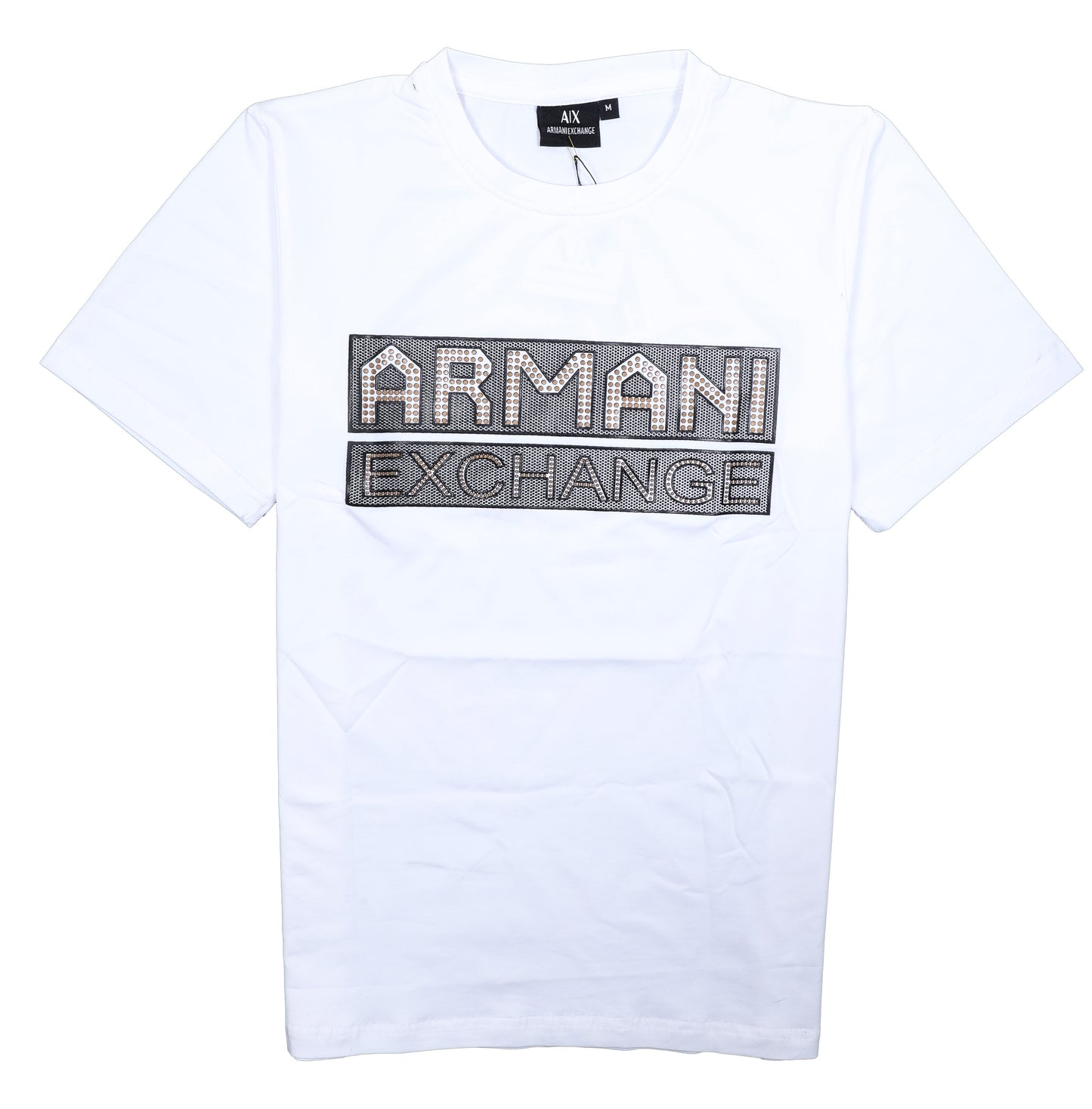 ARMANI EXCHANGE Luminous Pearl Slim Fit Short Sleeve Graphic Tee
