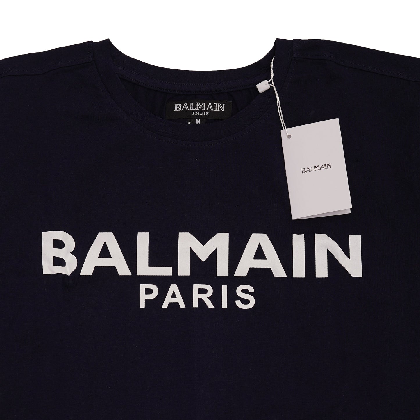 BALMAIN Paris Classic Navy Logo T‑shirt