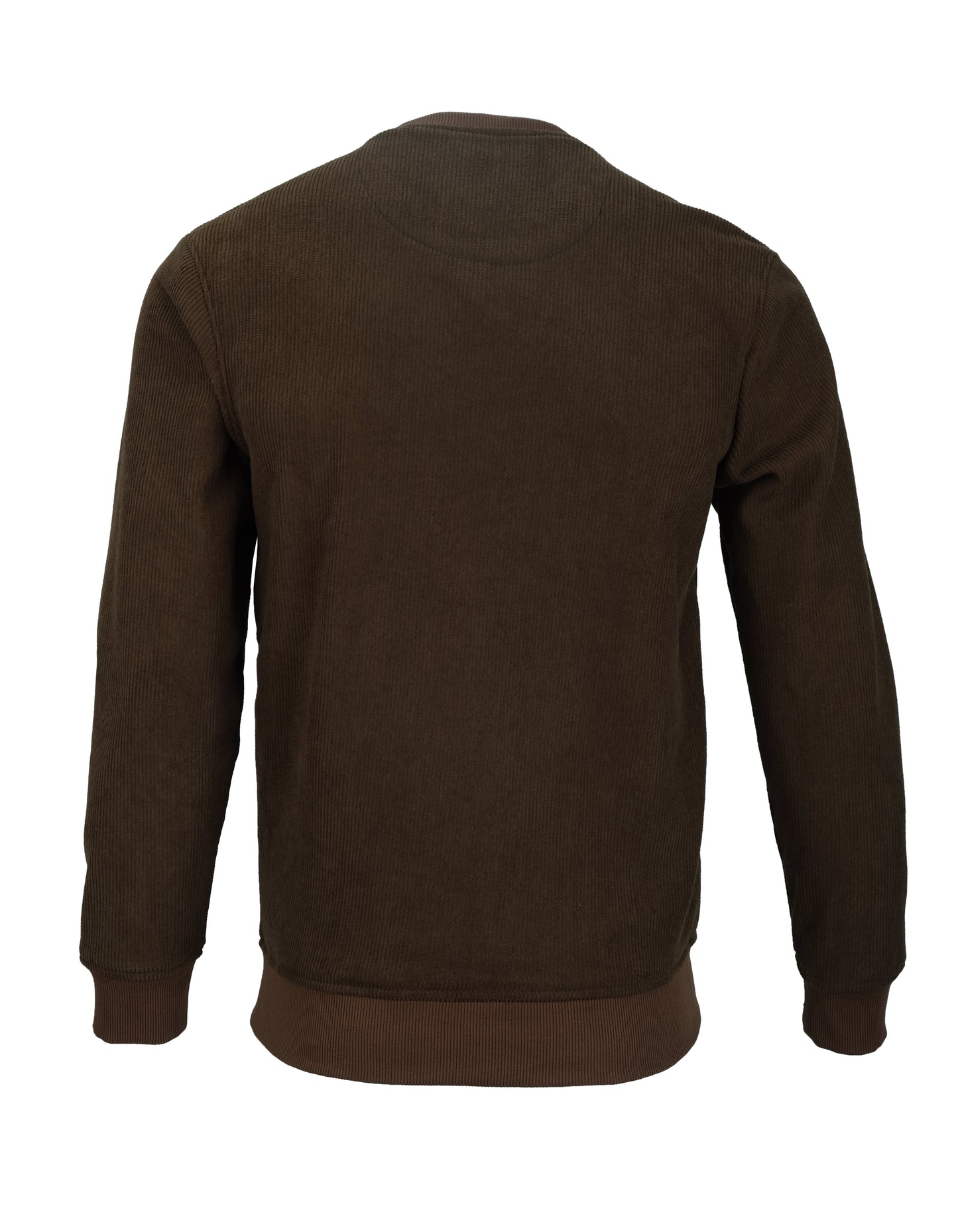 ARMANI EXCHANGE AX Brown Corduroy Logo Crewneck Sweatshirt