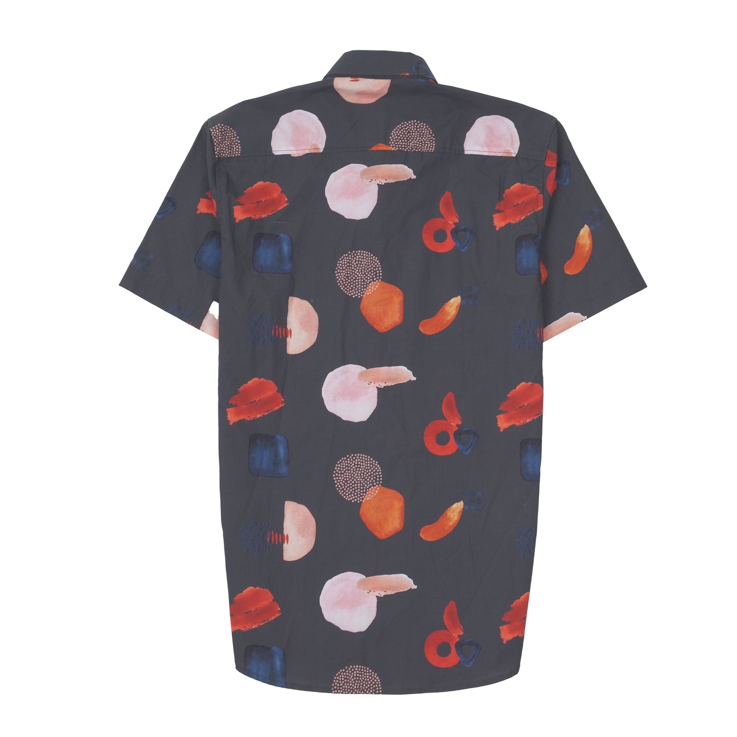 ZARA Charcoal Abstract Print Short Sleeve Casual Shirt
