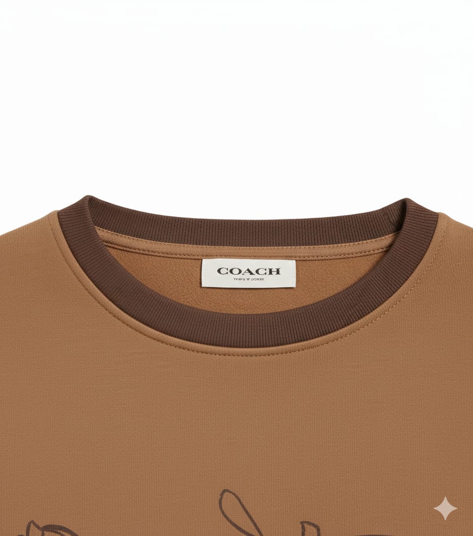 Coach Logo Heavy Quality Sweatshirt In Chocolate Mocha - Premium Winter Collection