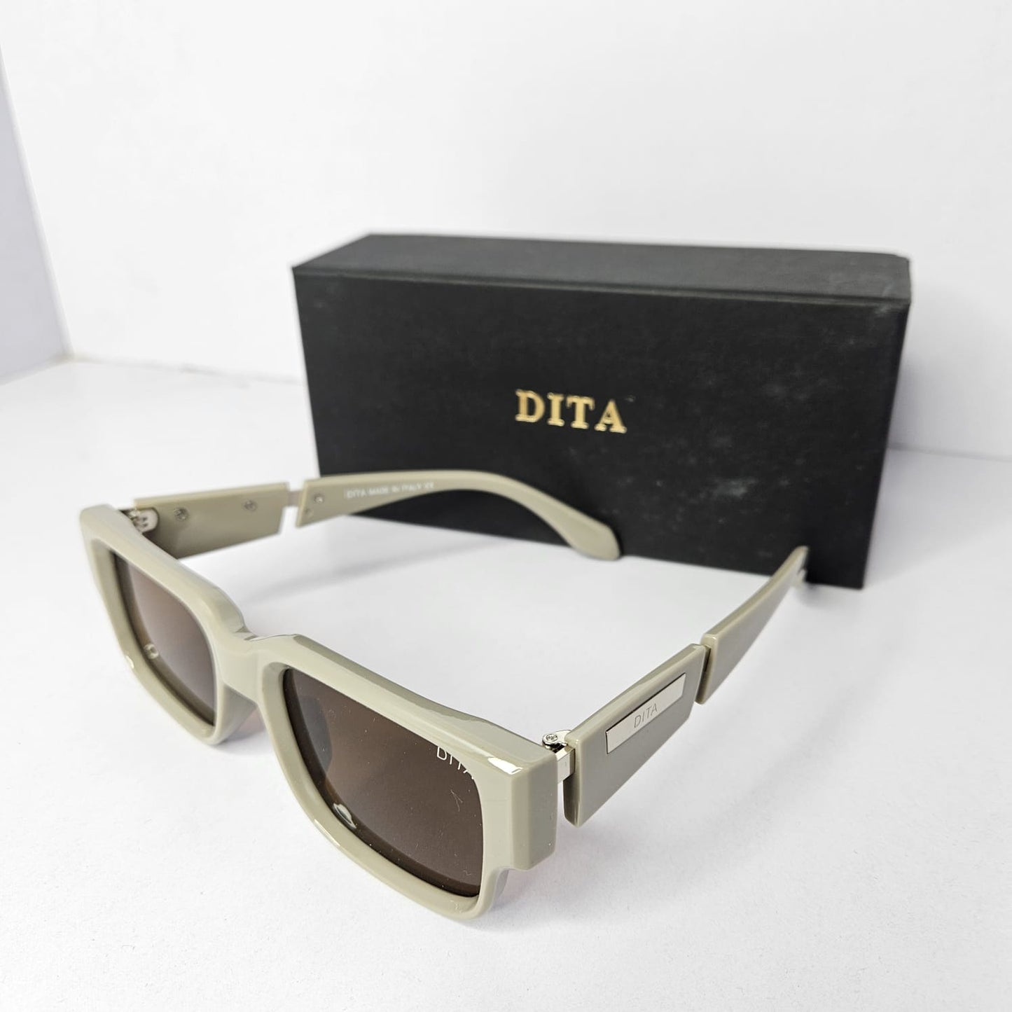 DITA Enchanted Olive Luxe Square Sunglasses